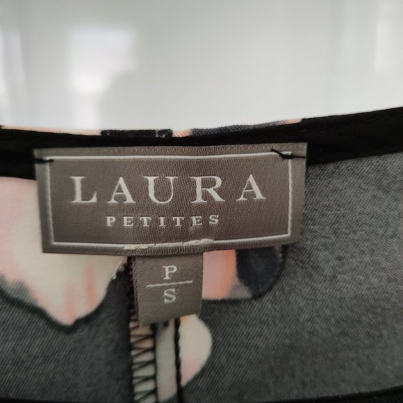 Laura Petites, size small, pink floral dress - Picture 2 of 3